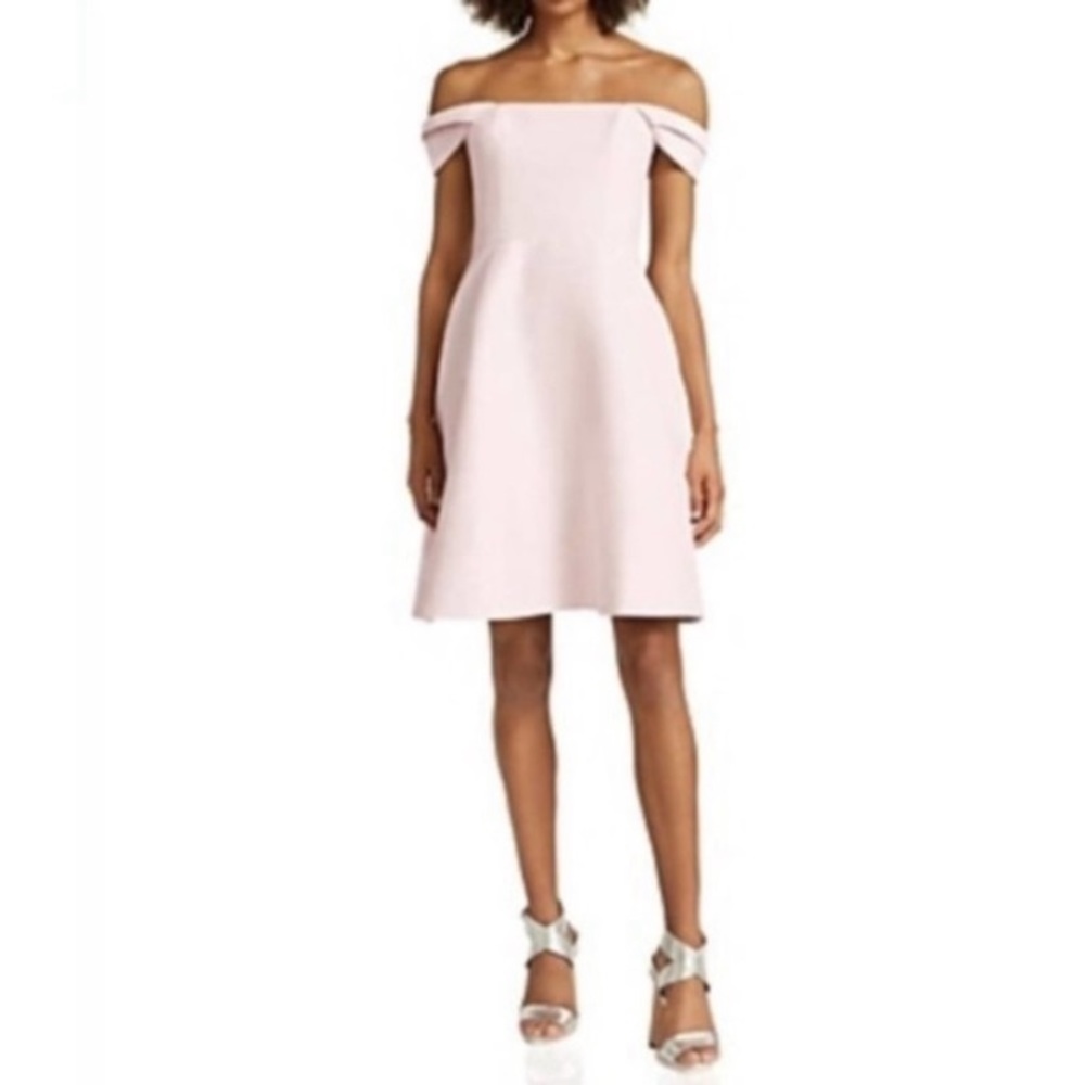 Halston Heritage blush pink dress